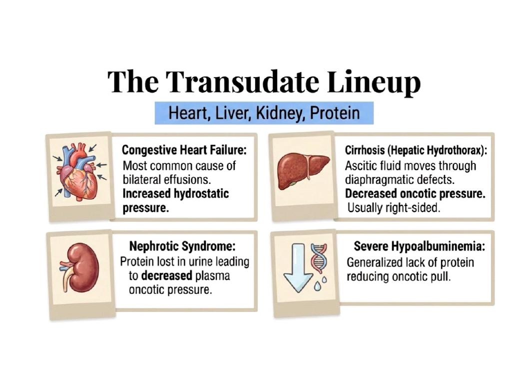 Causes of transudates